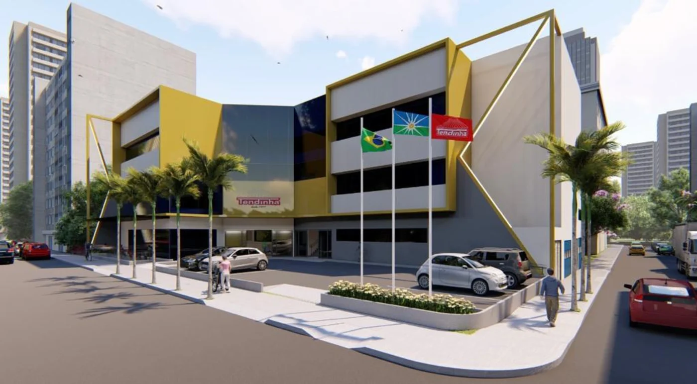 Edifício comercial Tendinha Lanches com estacionamento